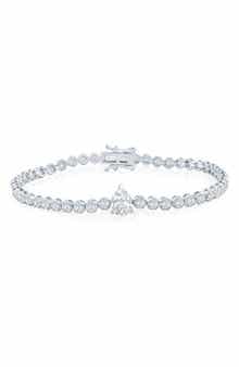 SIMONA Pear & Round Cubic Zirconia Tennis Bracelet