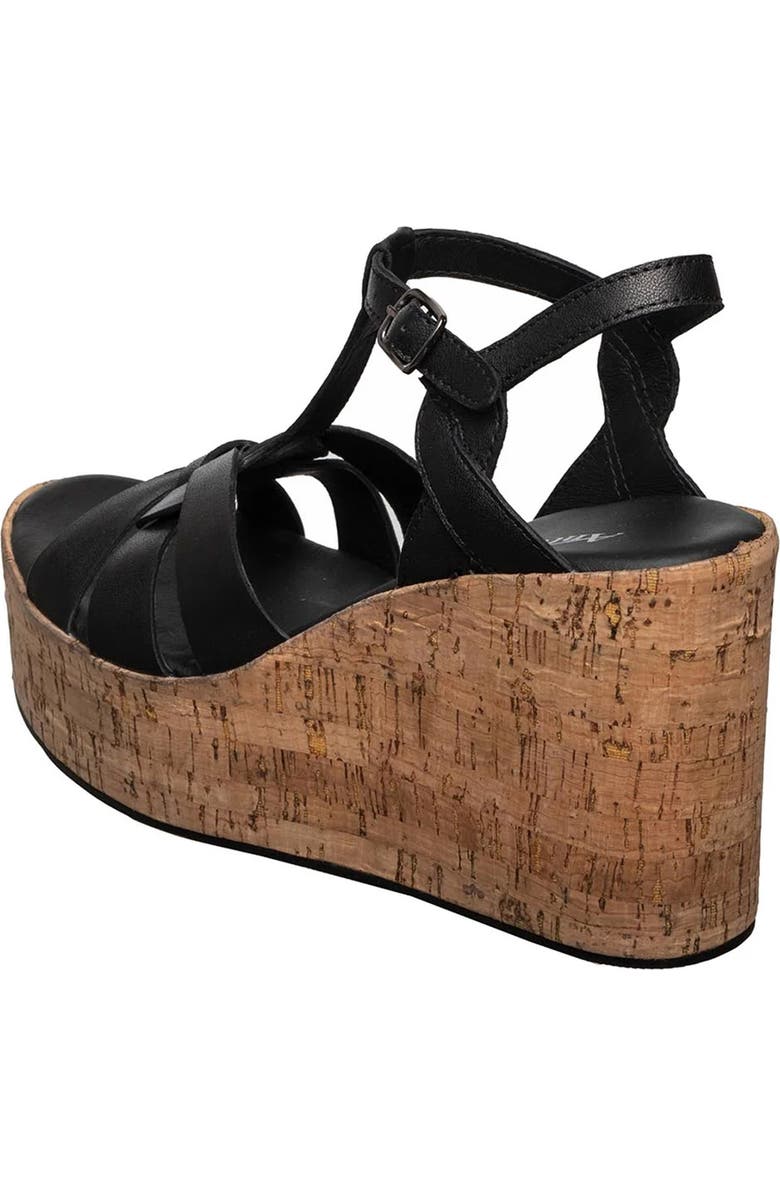 ANTELOPE Abana T-Strap Platform Wedge Sandal, Alternate, color, Black