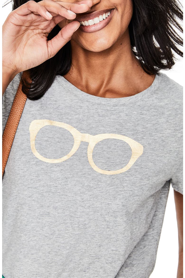 Crewneck Graphic Tee, Alternate, color, GREY MARL GOLD GLASS
