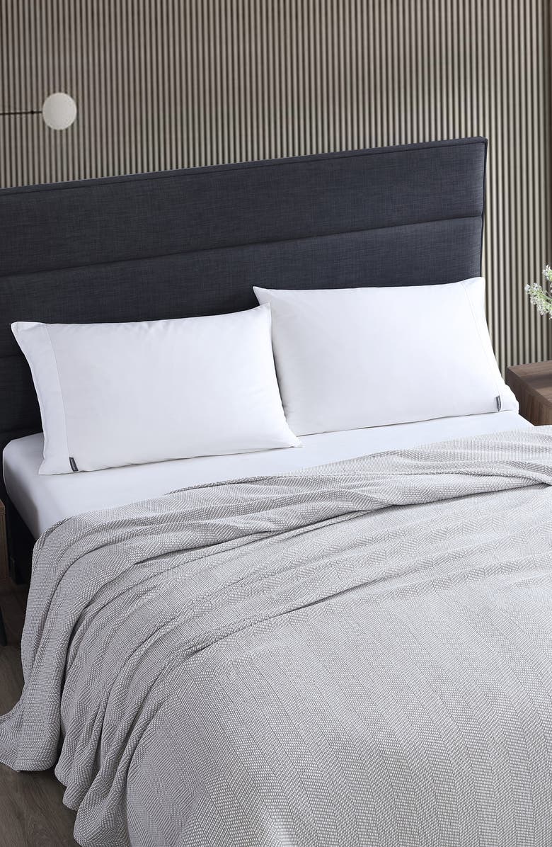 Vera Wang Chenille Piqué Blanket, Alternate, color,