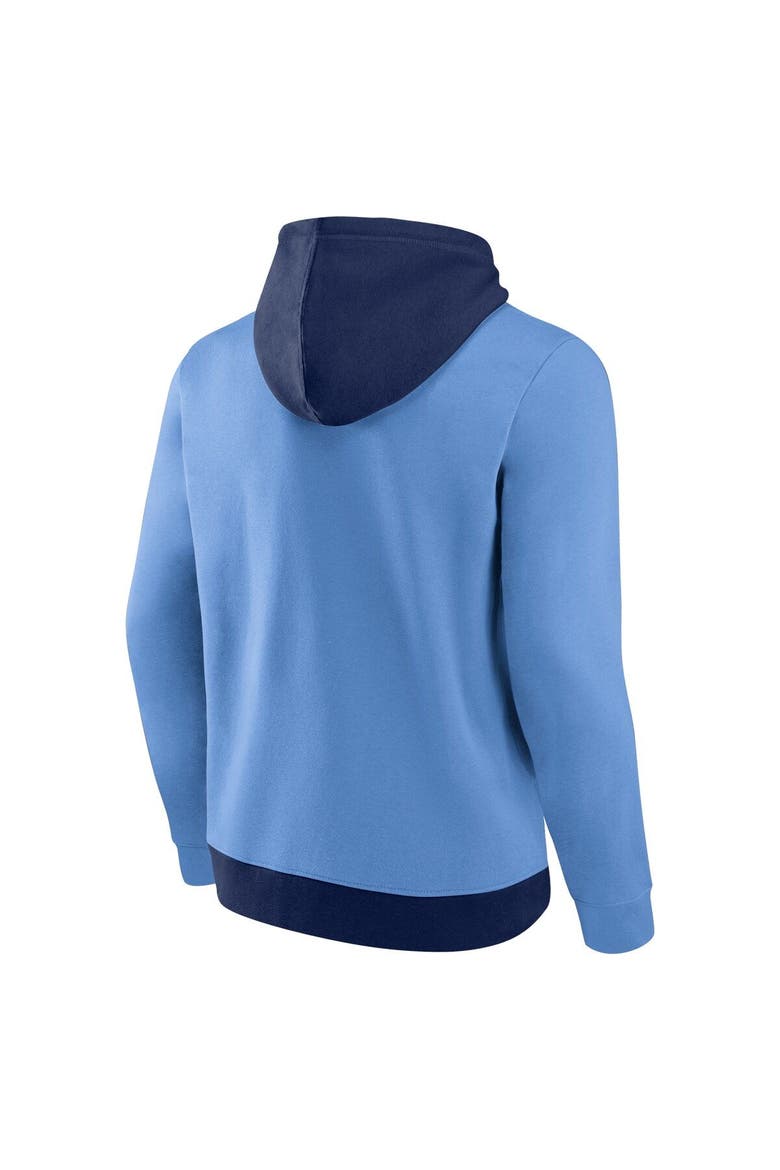 Men's Fanatics Branded Navy/Light Blue Tampa Bay Rays Chip In Pullover Hoodie, Alternate, color, Navy