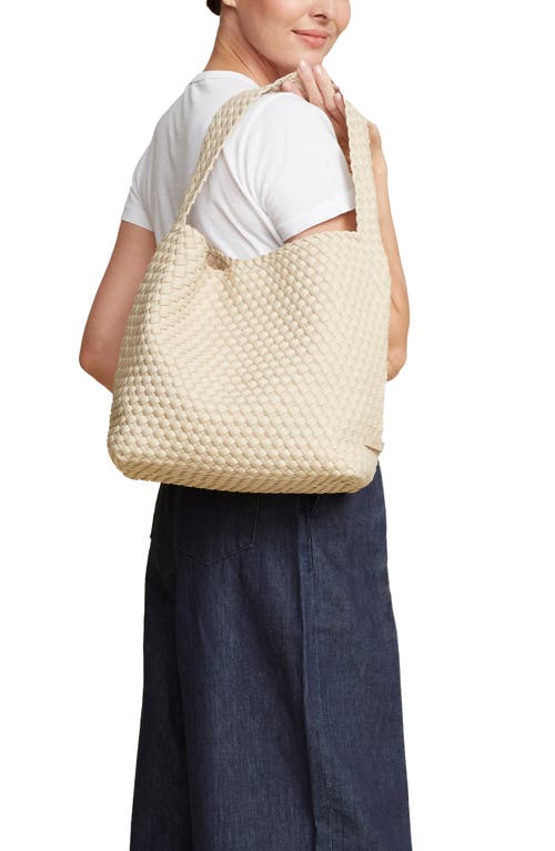 Naghedi Womens Cashmere Nomad Woven Hobo Bag In Ecru