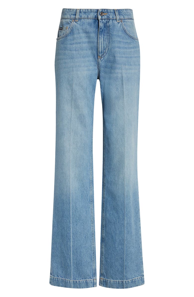 Dolce&Gabbana Loose Pressed Crease Straight Leg Jeans, Main, color, Variante Abbinata