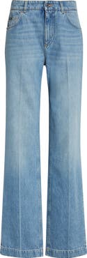 Dolce&Gabbana Loose Pressed Crease Straight Leg Jeans