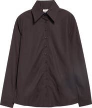 Khaite Ivy Pointed Collar Cotton Shirt