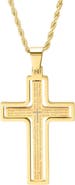 STEELTIME Men's Lord's Prayer Cross Pendant Necklace
