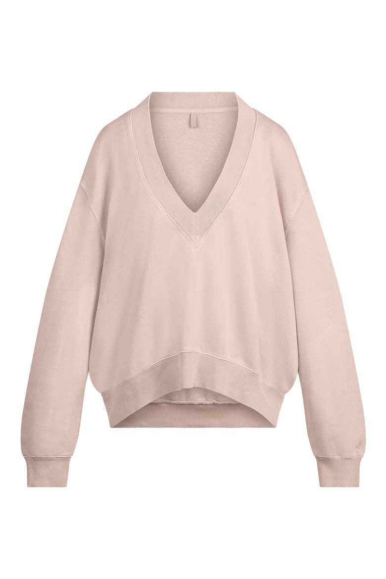 V-Neck Fleece Pullover, Alternate, color, LIGHT FAWN
