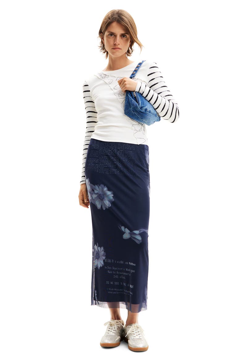 Patchwork Floral T-Shirt, Alternate, color, WHITE