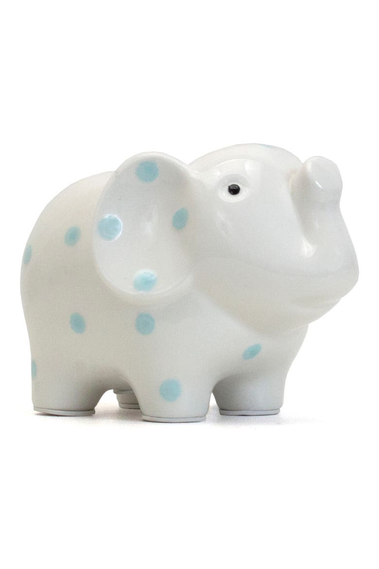 Polka Dot Elephant Bank, Main, color, BLUE