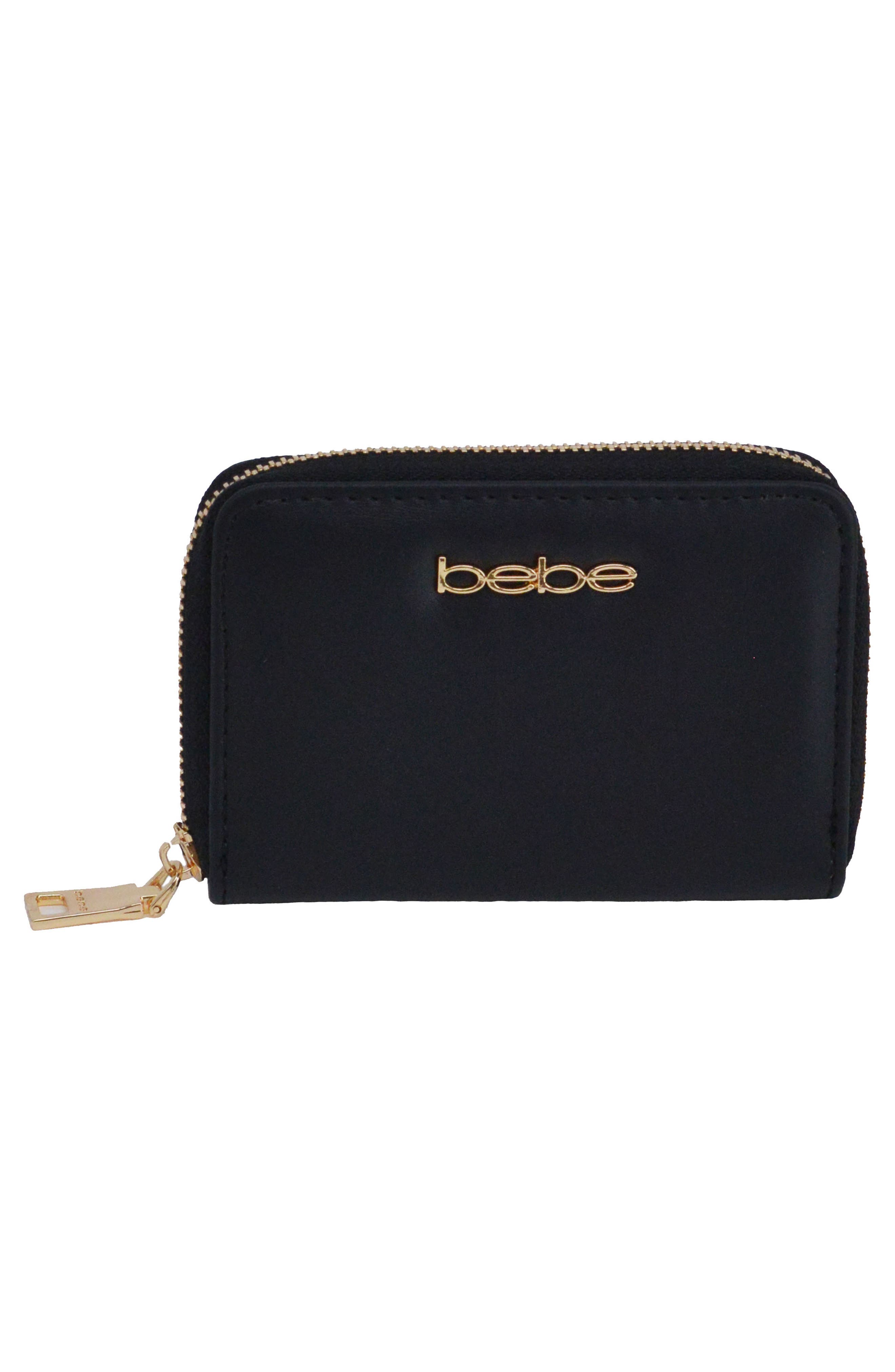 bebe Otto Crossbody Bag with Matching Wallet, Alternate, color, Black