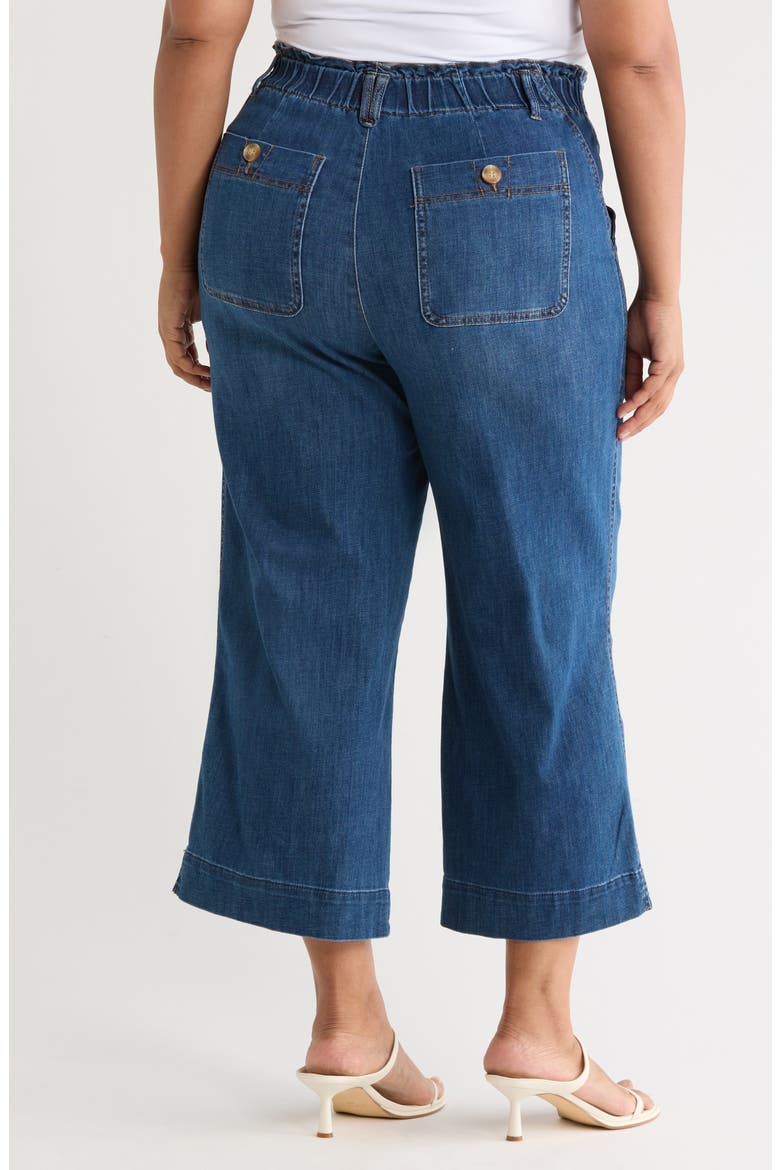 Cropped Wide Leg Jeans, Alternate, color, DENIM