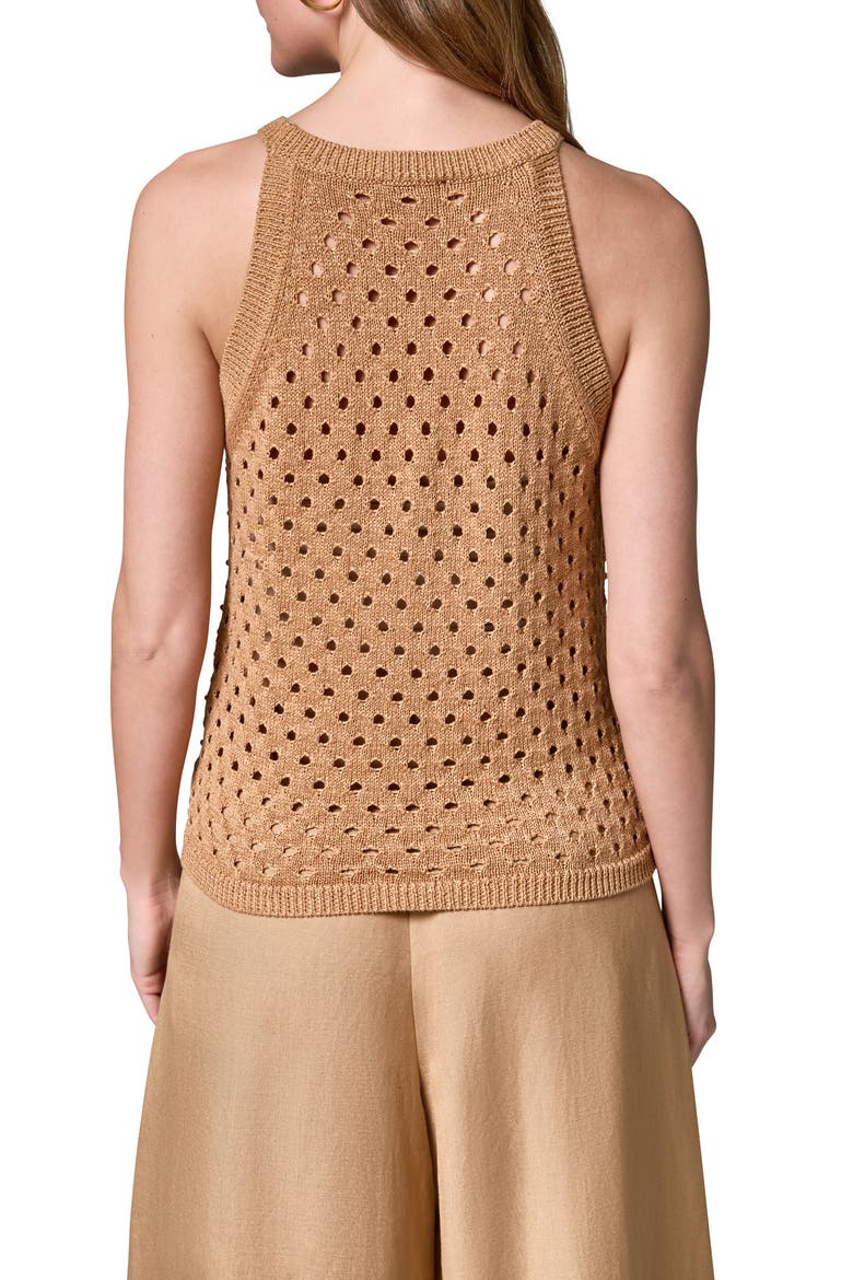 Hotfix Cotton Blend Sweater Vest, Alternate, color, FAWN