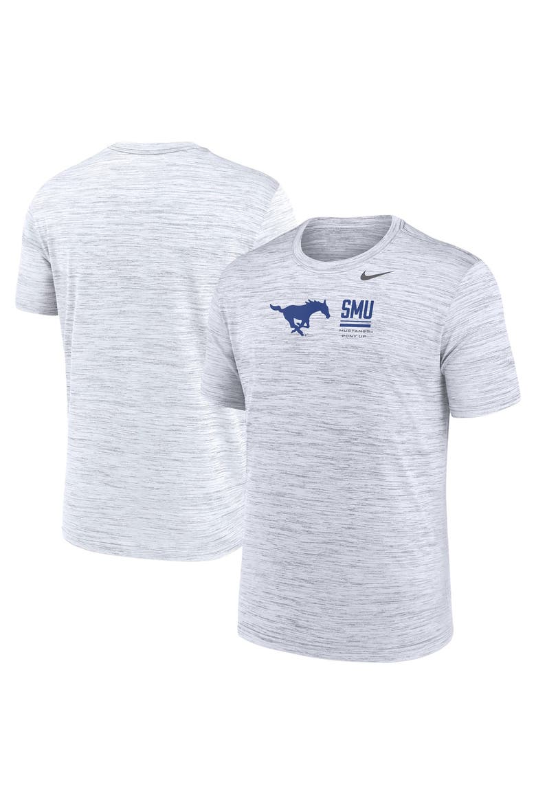 Men's Nike  White SMU Mustangs Velocity Legend T-Shirt, Main, color, White