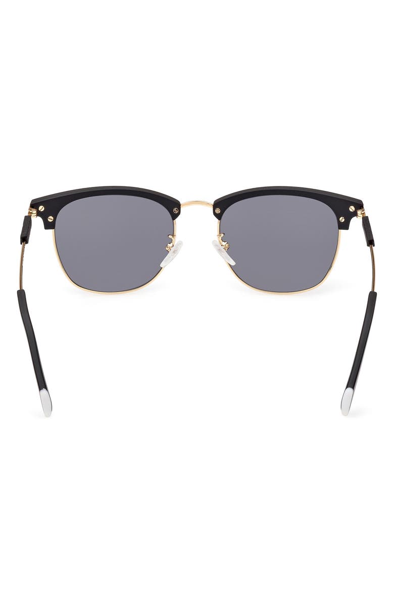 adidas 53MM Round Sunglasses, Alternate, color, Matte Black / Smoke