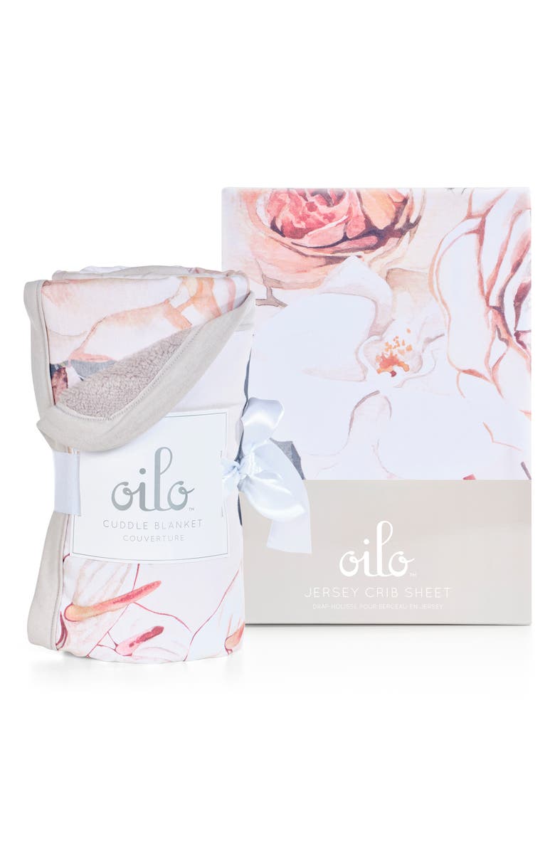 Oilo Bella Cuddle Blanket & Fitted Crib Sheet Set, Main, color, 