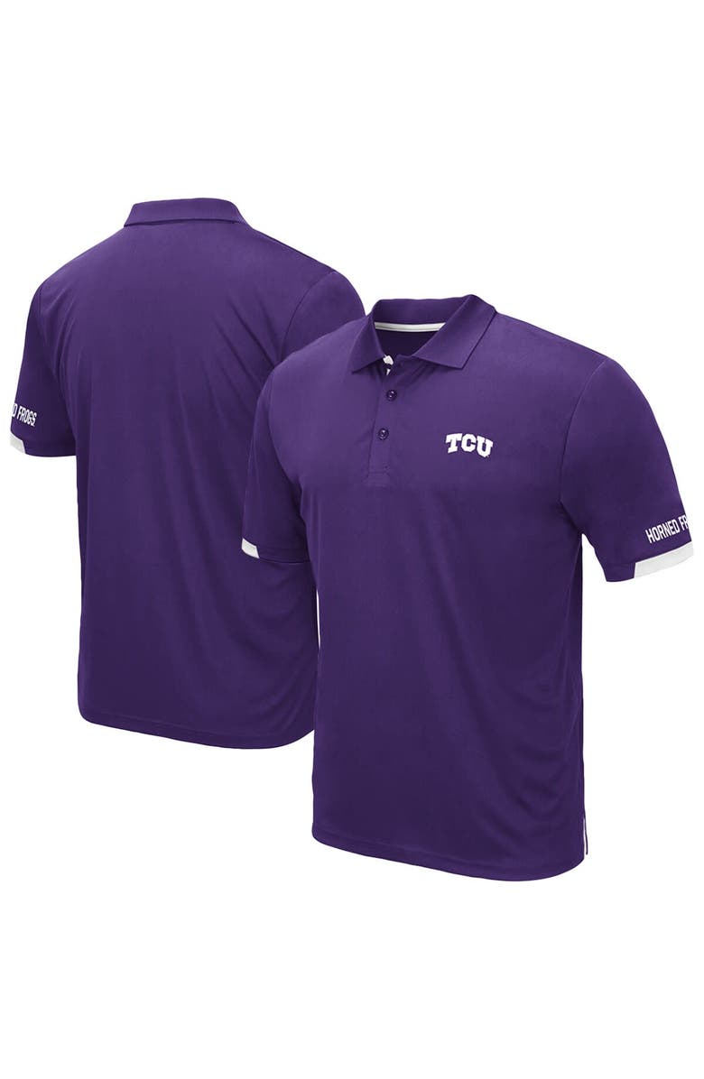 COLOSSEUM Men's Colosseum Purple TCU Horned Frogs Santry Polo, Main, color, Purple