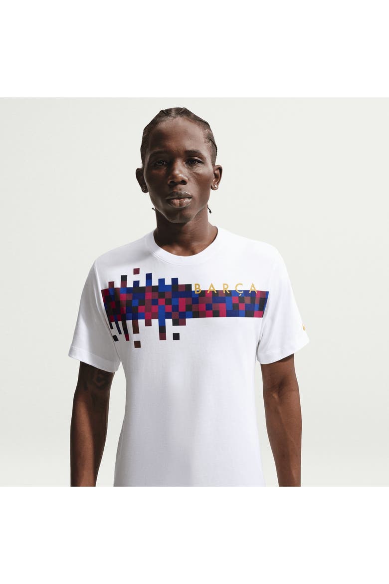 Men's Nike White Barcelona Barca T-Shirt, Alternate, color, White