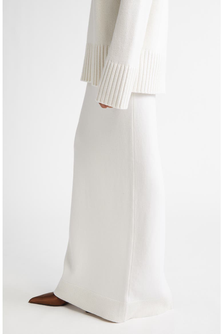 Back Slit Cashmere Blend Maxi Sweater Skirt, Alternate, color, OPTIC WHITE