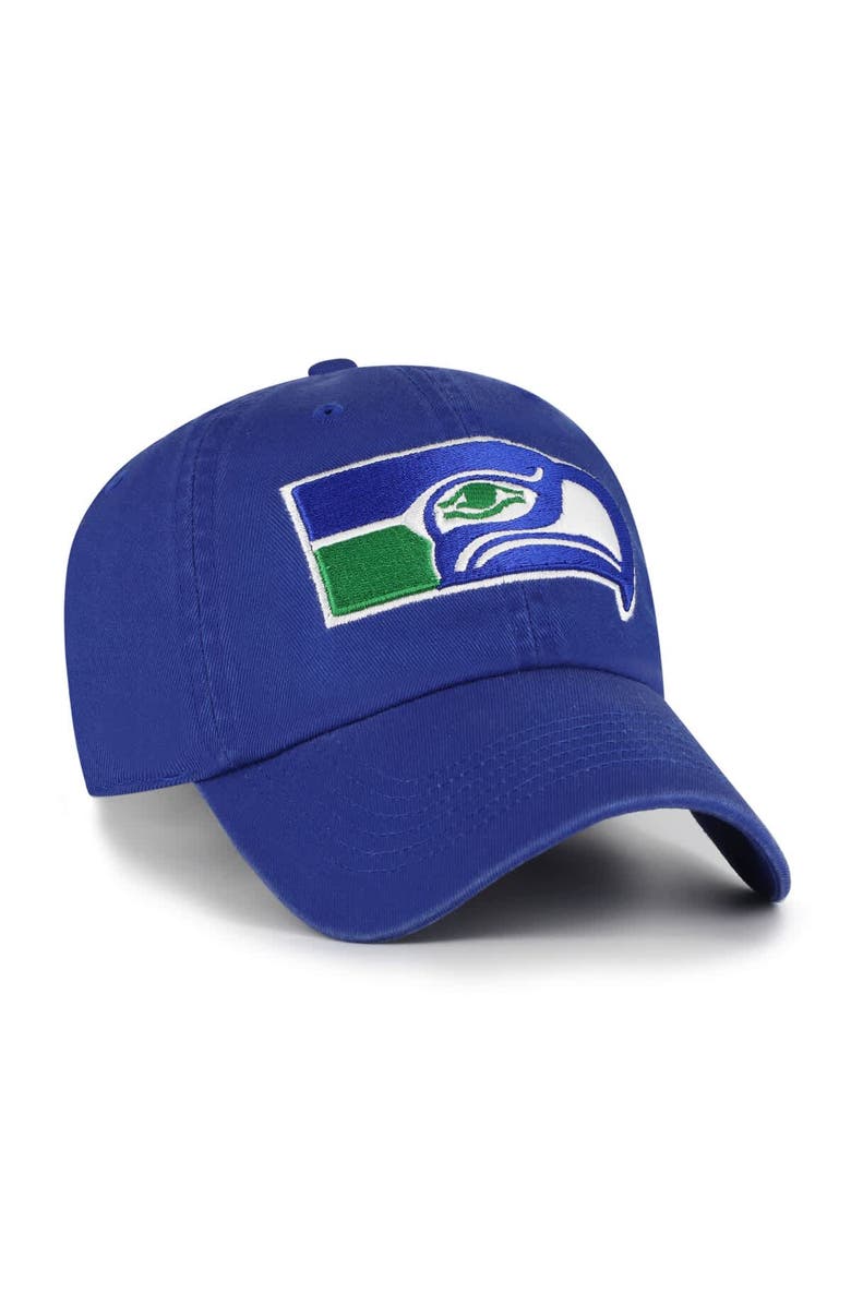 '47 Men's '47  Royal Seattle Seahawks Clean Up Throwback Adjustable Hat, Alternate, color, Royal
