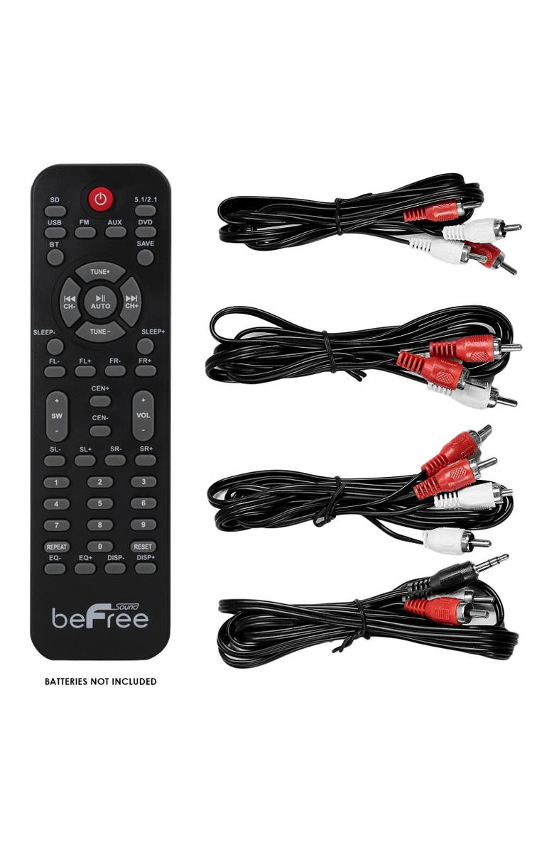 Befree Sound 5.1 Channel Surround Sound Bluetooth Speaker System, Alternate, color, Red