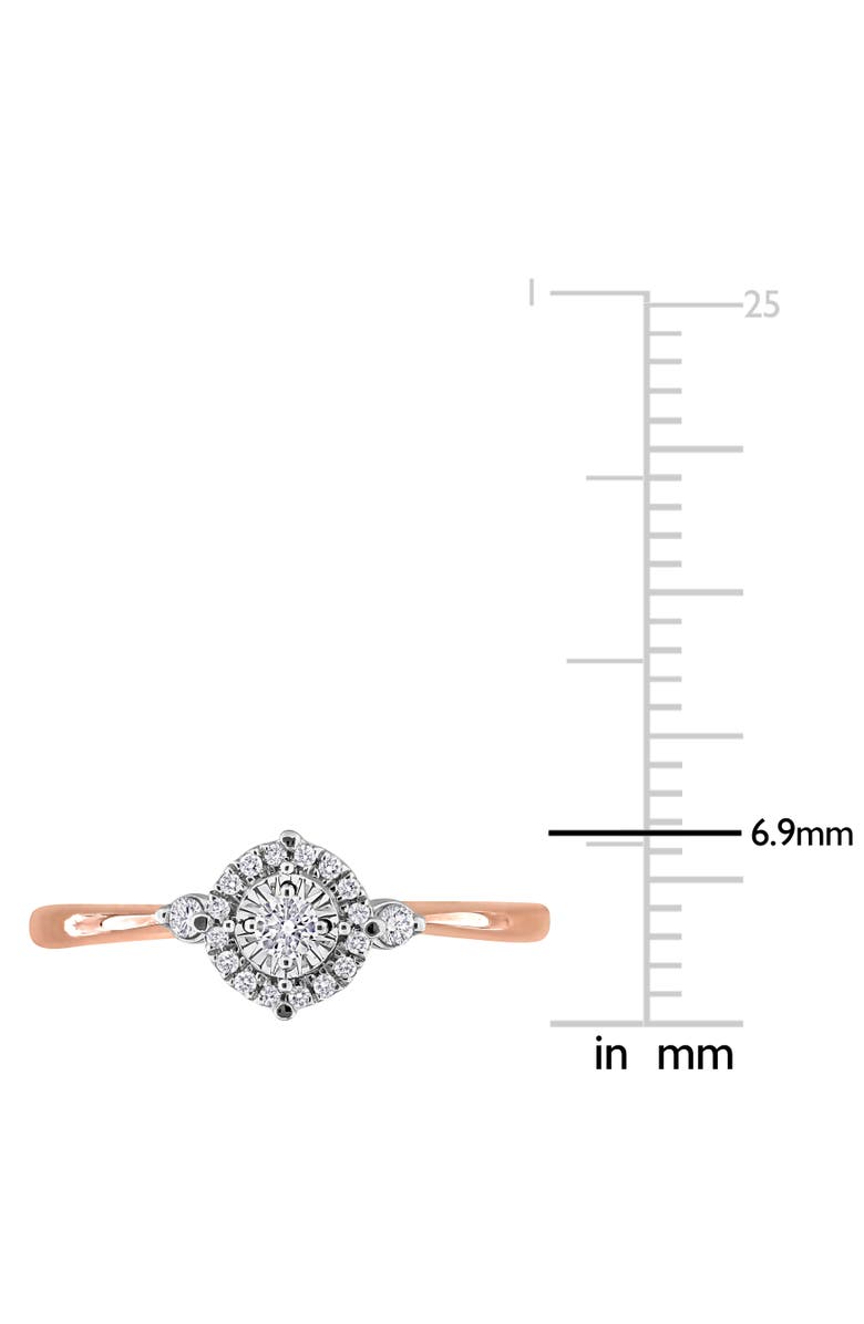 Julianna B. 1/8 ctw Lab-Grown Diamond Halo Ring 18k Two-Tone, Alternate, color, 