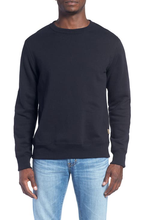 Dover Crewneck Sweatshirt with Leather Elbow Patches
