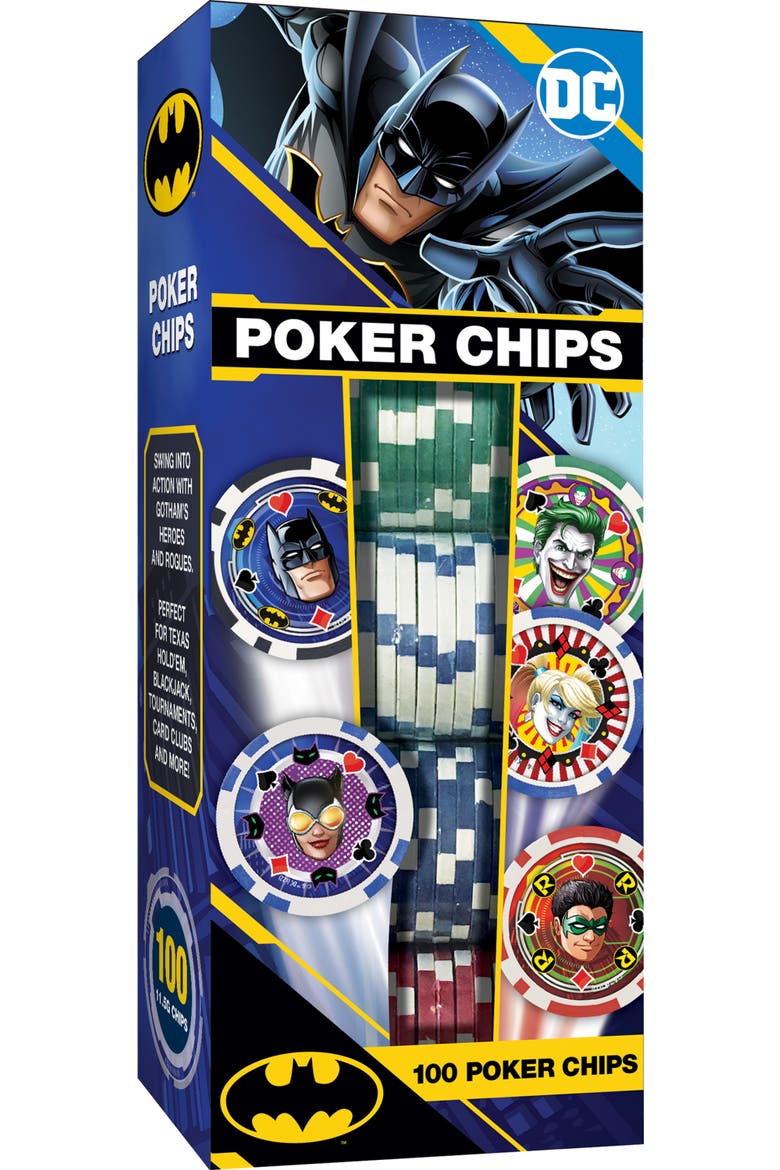 Batman 100 Piece Poker Chips, Main, color, Multicolor
