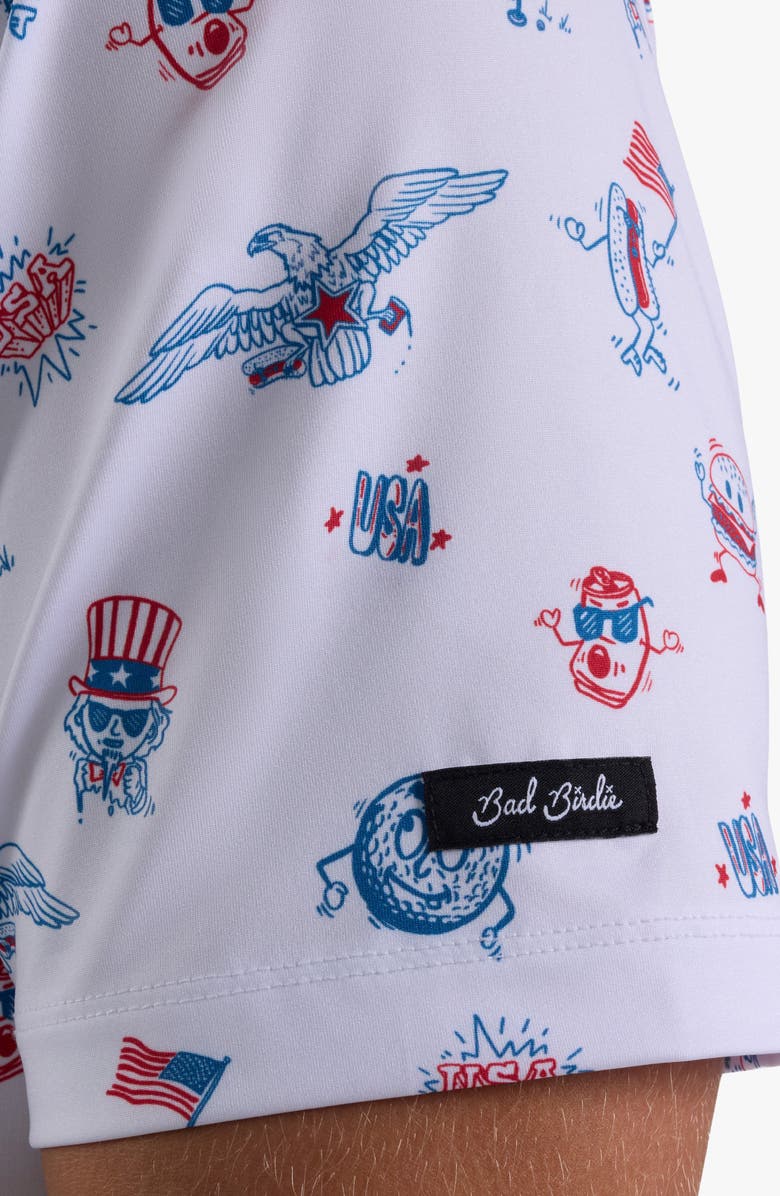 Bad Birdie Core Performance Polo, Alternate, color, Usa All Day Lets Play