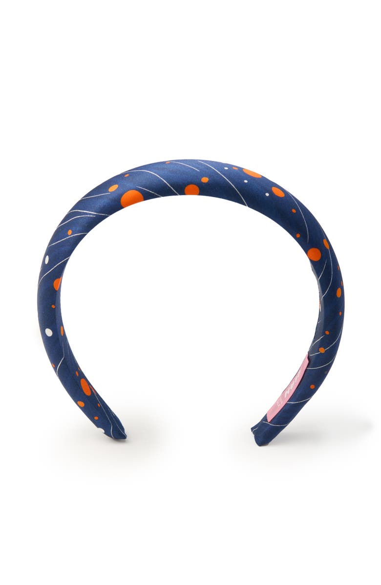 OLAH Celestia Dots Silk Headband, Alternate, color, Blue