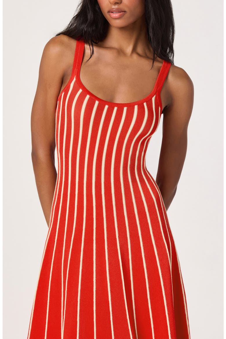 Irecia Stripe Sleeveless Sweater Dress, Alternate, color, RED STRIPE