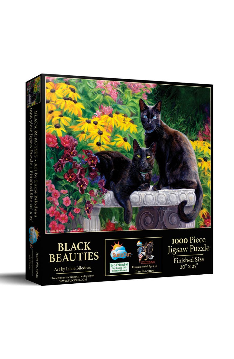 Sunsout Black Beauties 1000 piece Jigsaw Puzzle for Adults, Main, color, Multicolor