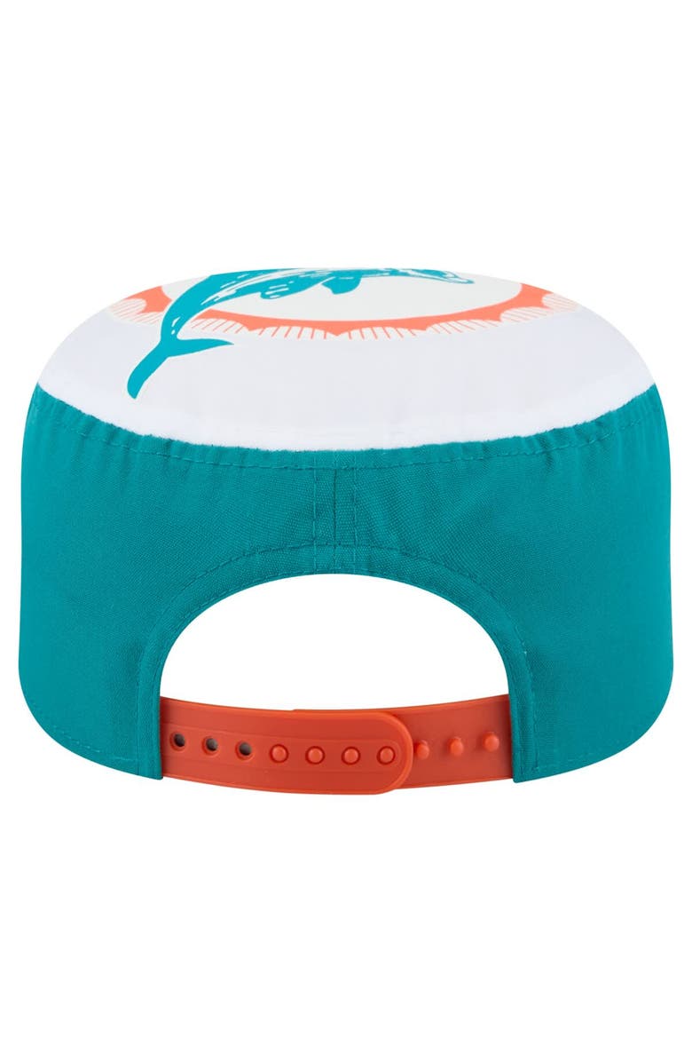 New Era Men's New Era Aqua Miami Dolphins Throwback Retro Painter Snapback Hat, Alternate, color, 