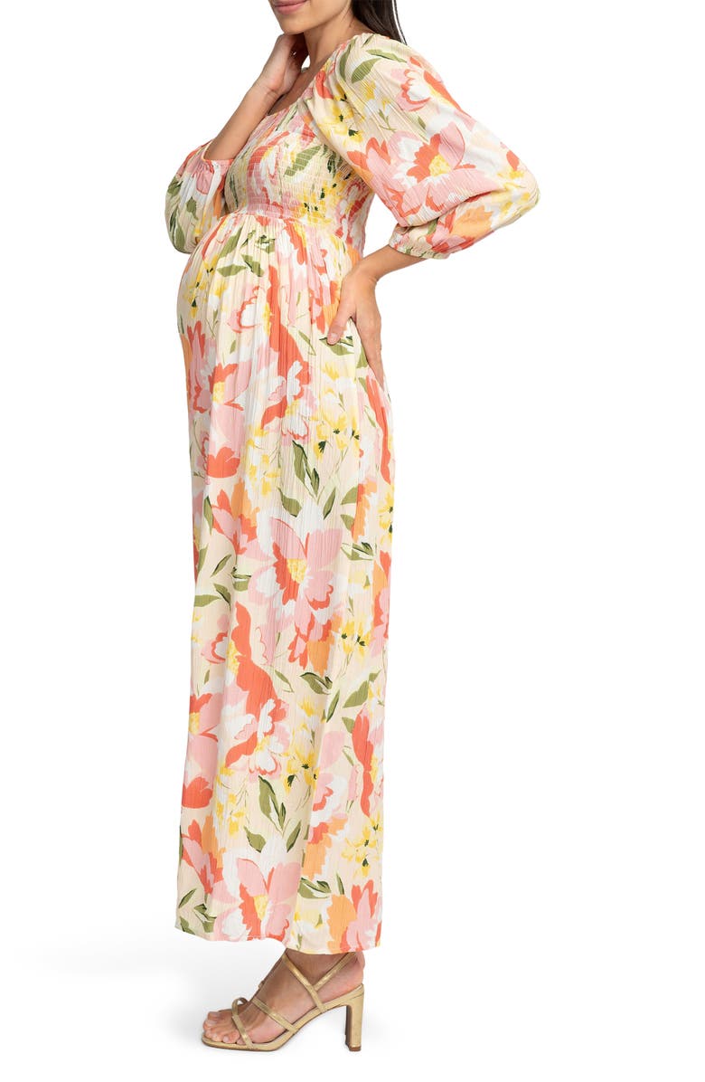 Seraphine Smocked Maxi Maternity Dress, Alternate, color, 