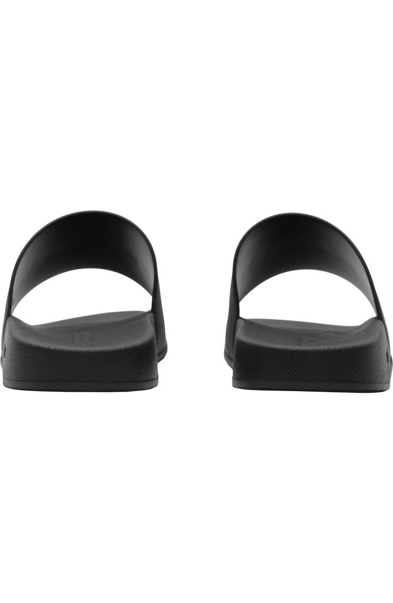 Burberry Logo Slides, Alternate, color, Black/White