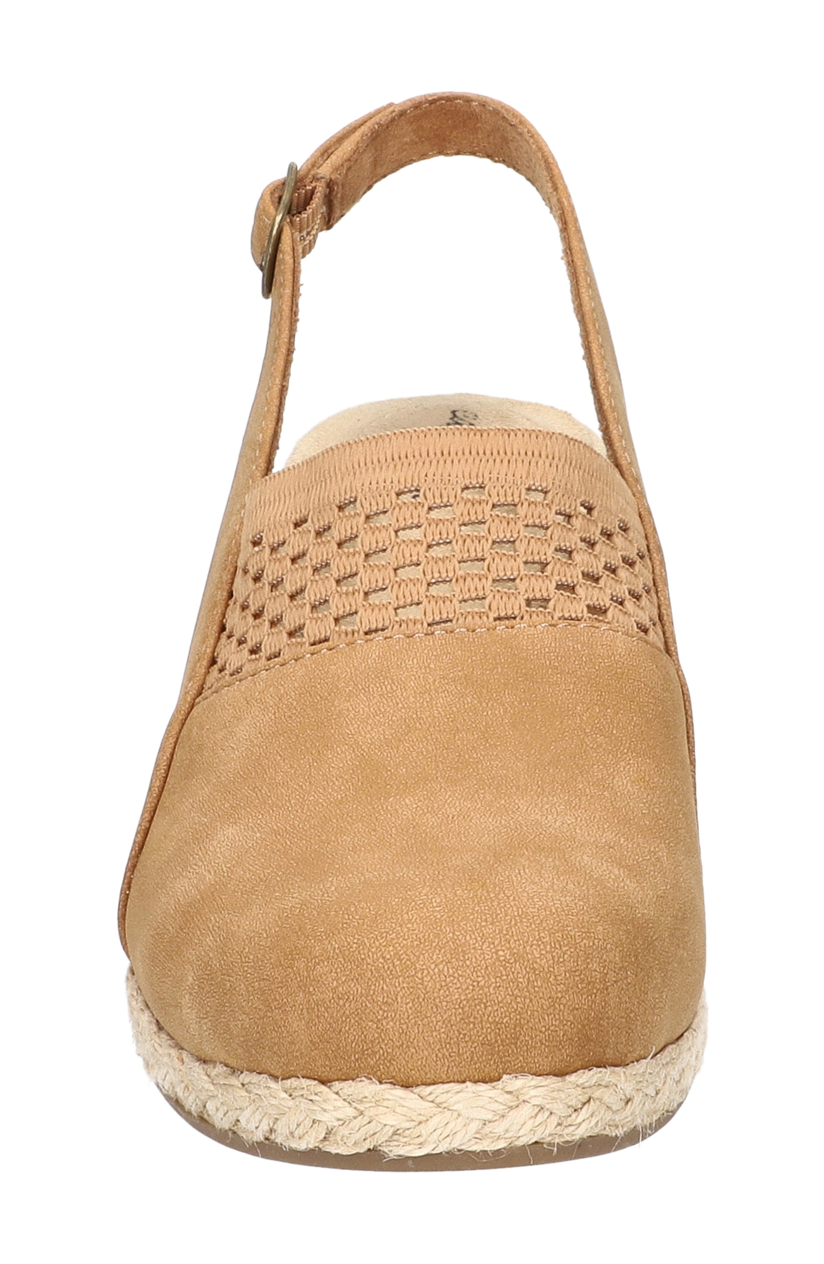 Aloha Slingback Espadrille Wedge Pump, Alternate, color, TAN
