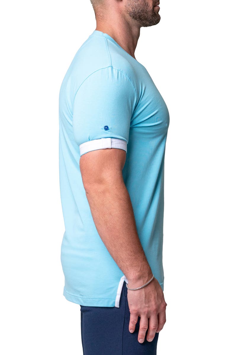 Maceoo Vivaldi Solid Camolight Blue V-Neck T-Shirt, Alternate, color, Blue