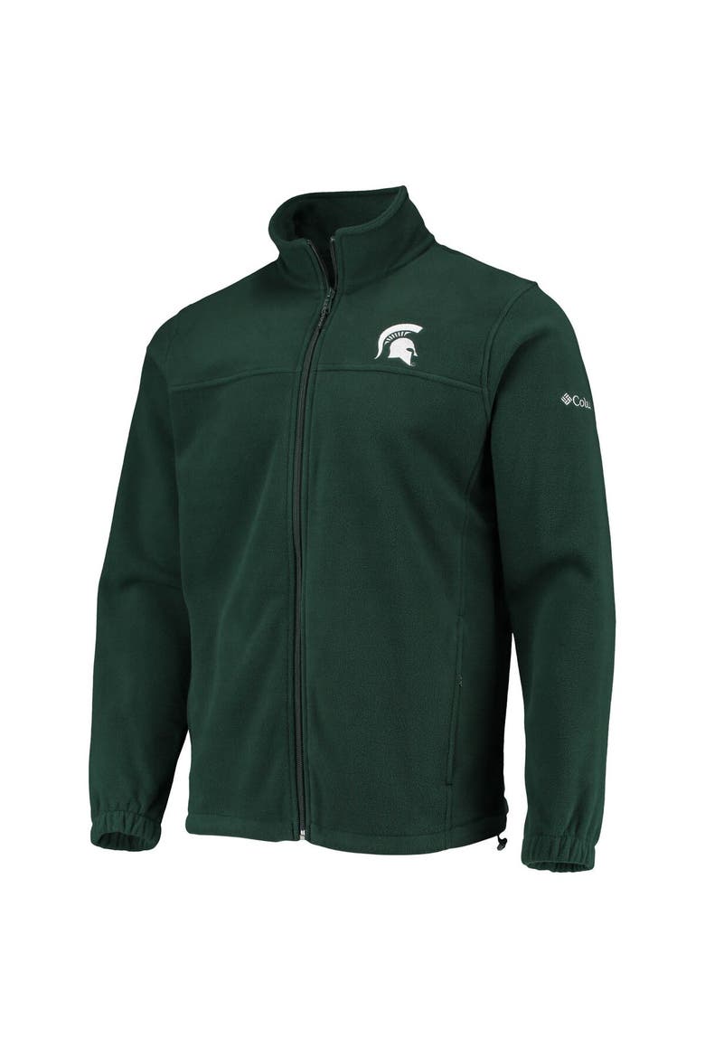 Men's Columbia Green Michigan State Spartans Flanker III Fleece Team Full-Zip Jacket, Alternate, color, Green