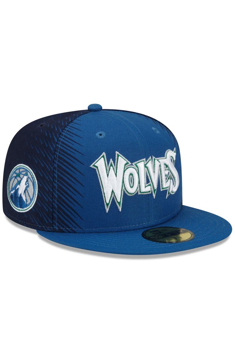 New Era Men's New Era Blue/Navy Minnesota Timberwolves 2021/22 City Edition City Edition Official 59FIFTY Fitted Hat, Alternate, color, 