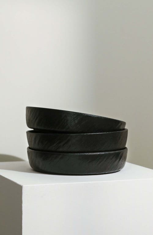 Stone Lain Senso New Bone China 12-piece Dinnerware Set In Black