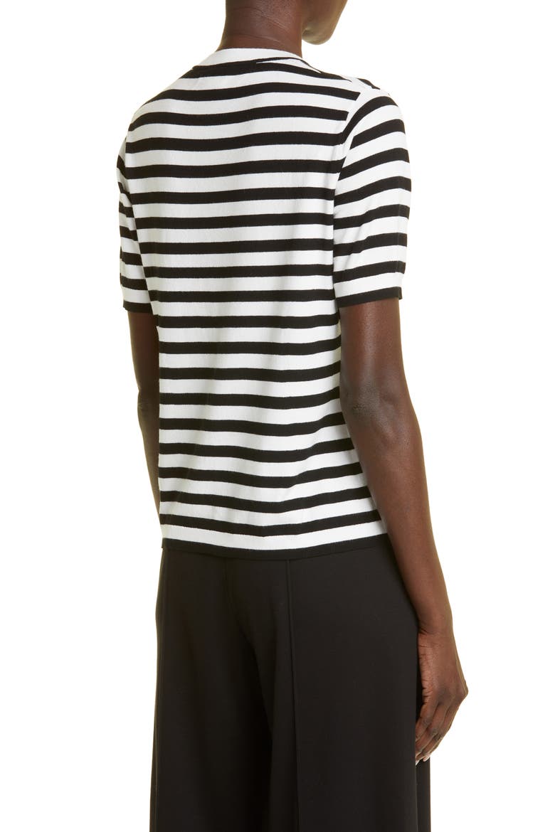 Stripe Short Sleeve Sweater, Alternate, color, BLACK MULTI