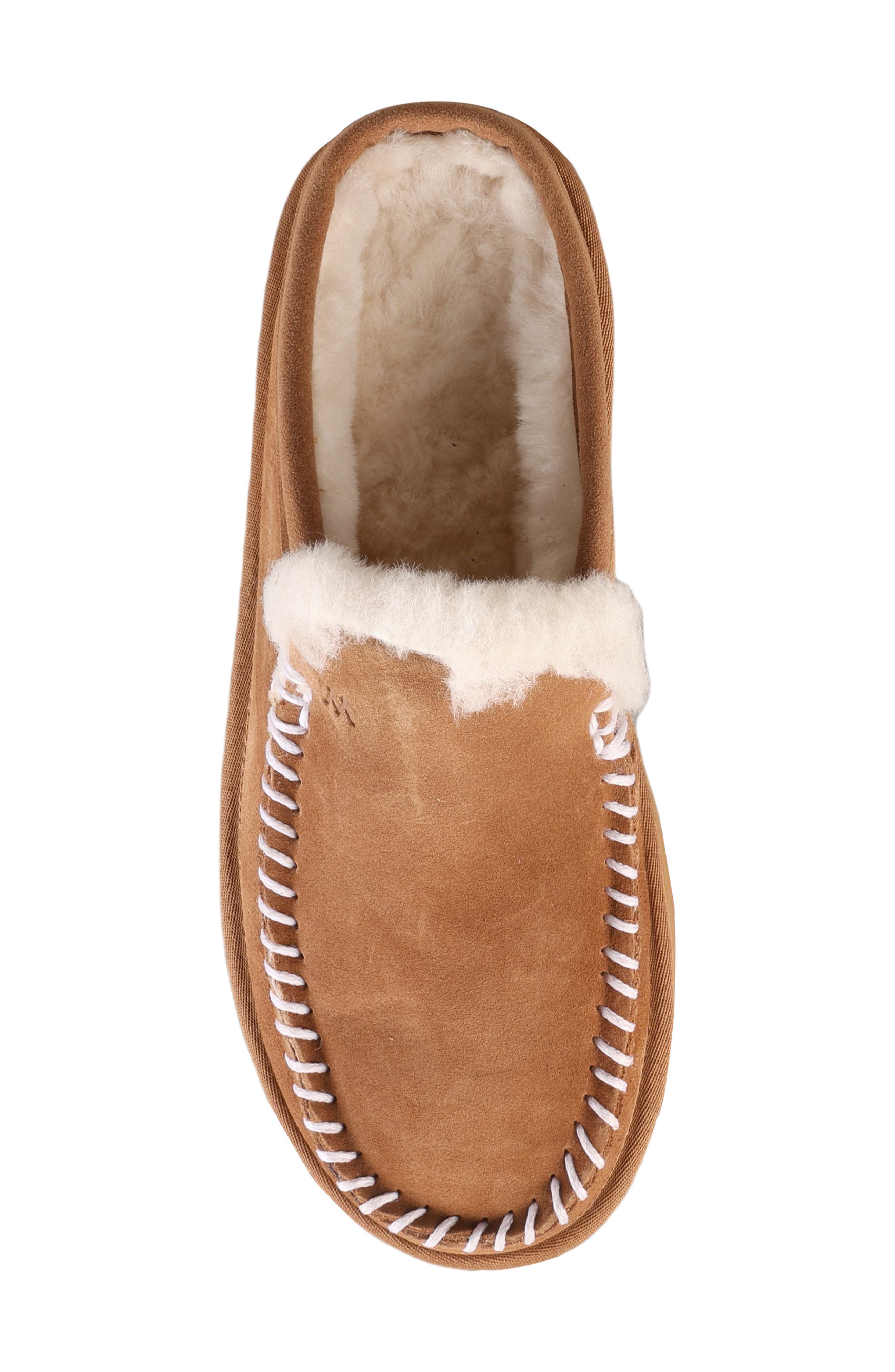 Mykos Suede Genuine Shearling Lined Water Repellent Clog, Alternate, color, Chestnut