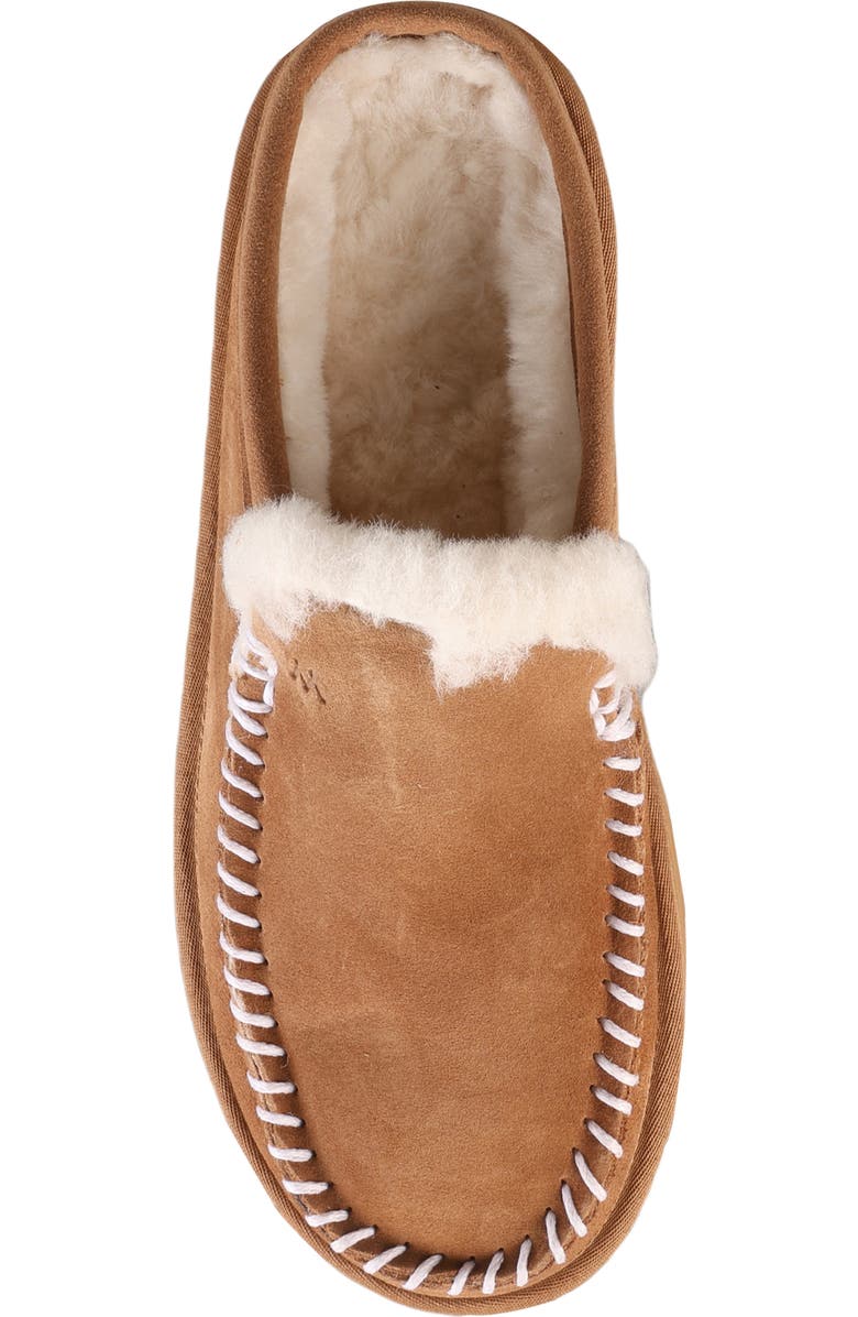 Mykos Suede Genuine Shearling Lined Water Repellent Clog, Alternate, color, Chestnut