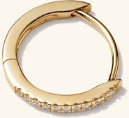 MEJURI Single Pavé Diamond Huggie Hoop