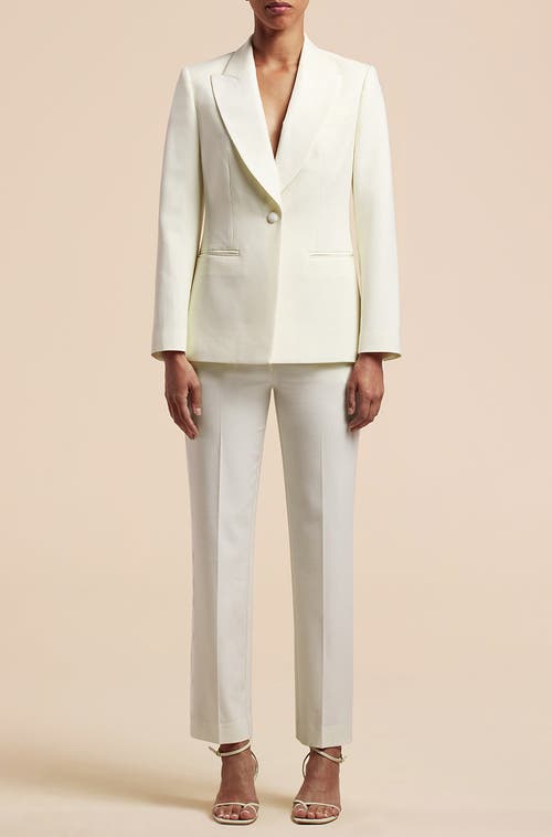 Shop Rebecca Taylor Tuxedo Blazer In Ivory