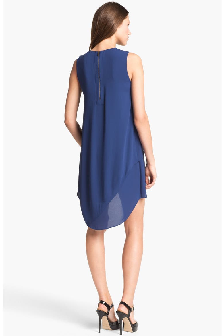 Ruffle Chiffon Dress, Alternate, color, BLUE