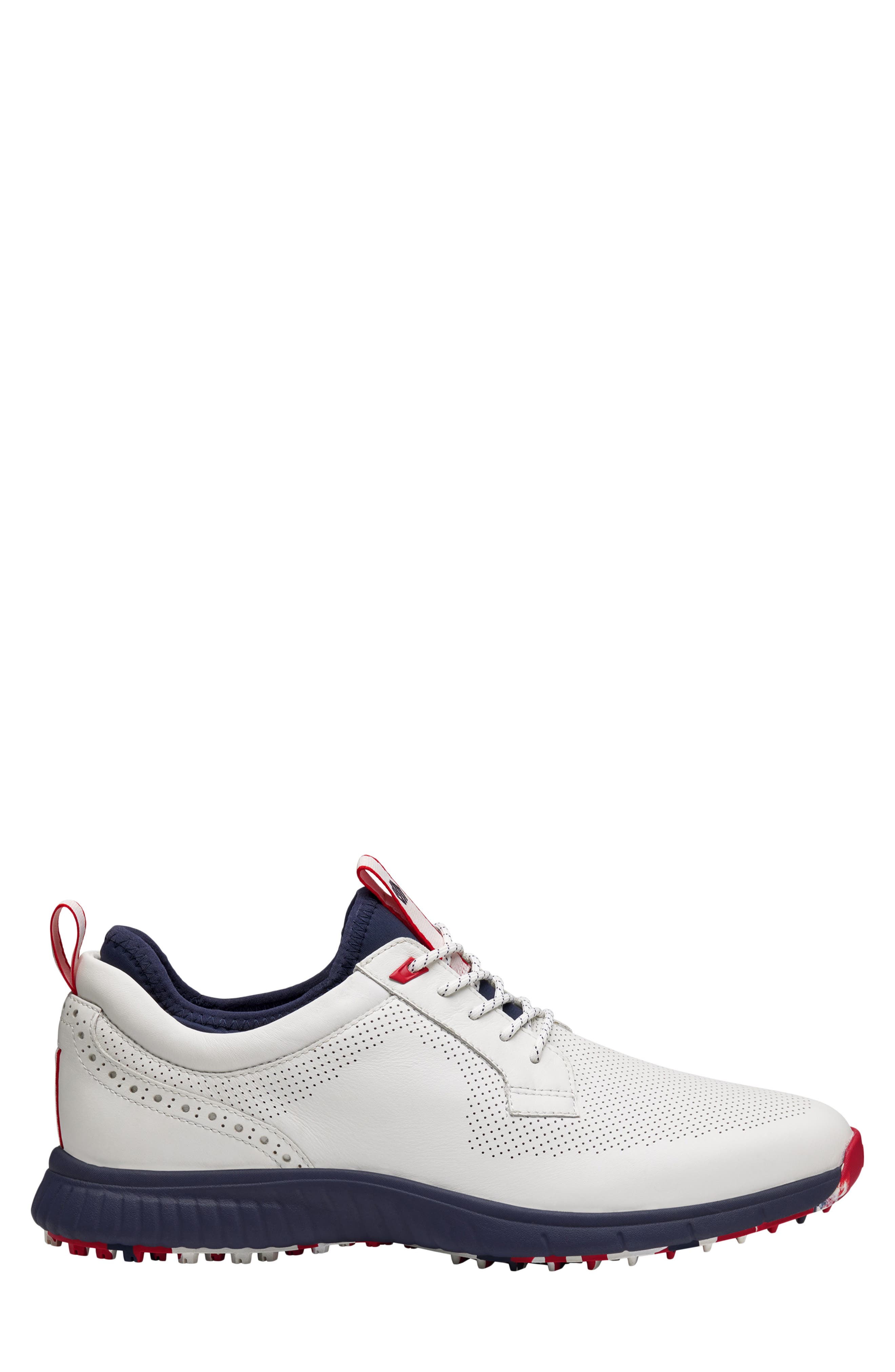 Johnston & Murphy H6 Luxe Waterproof Sneaker, Alternate, color, White/ Navy Waterproof