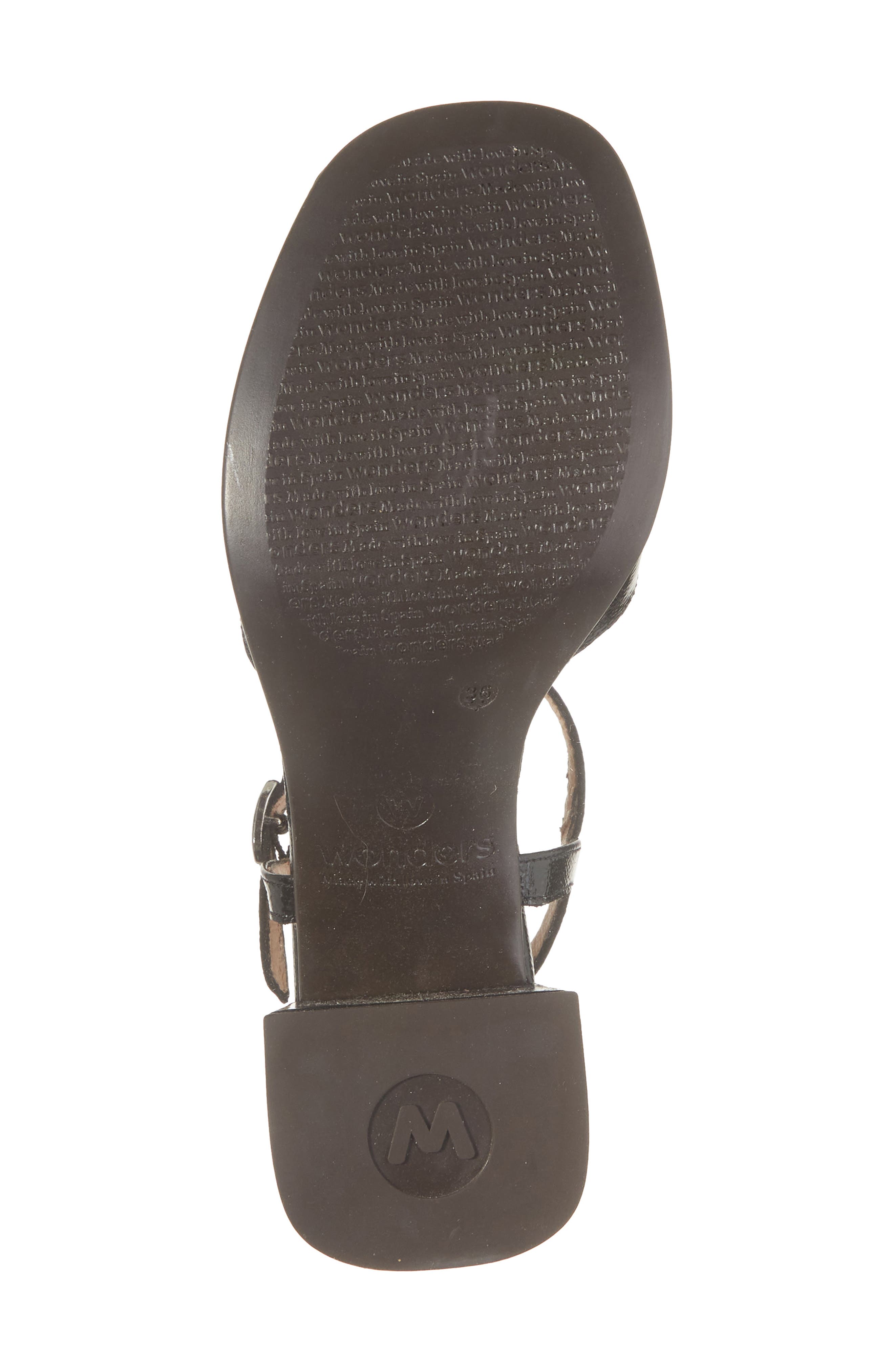 Wonders Ankle Strap Platform Sandal, Alternate, color, Lack Black