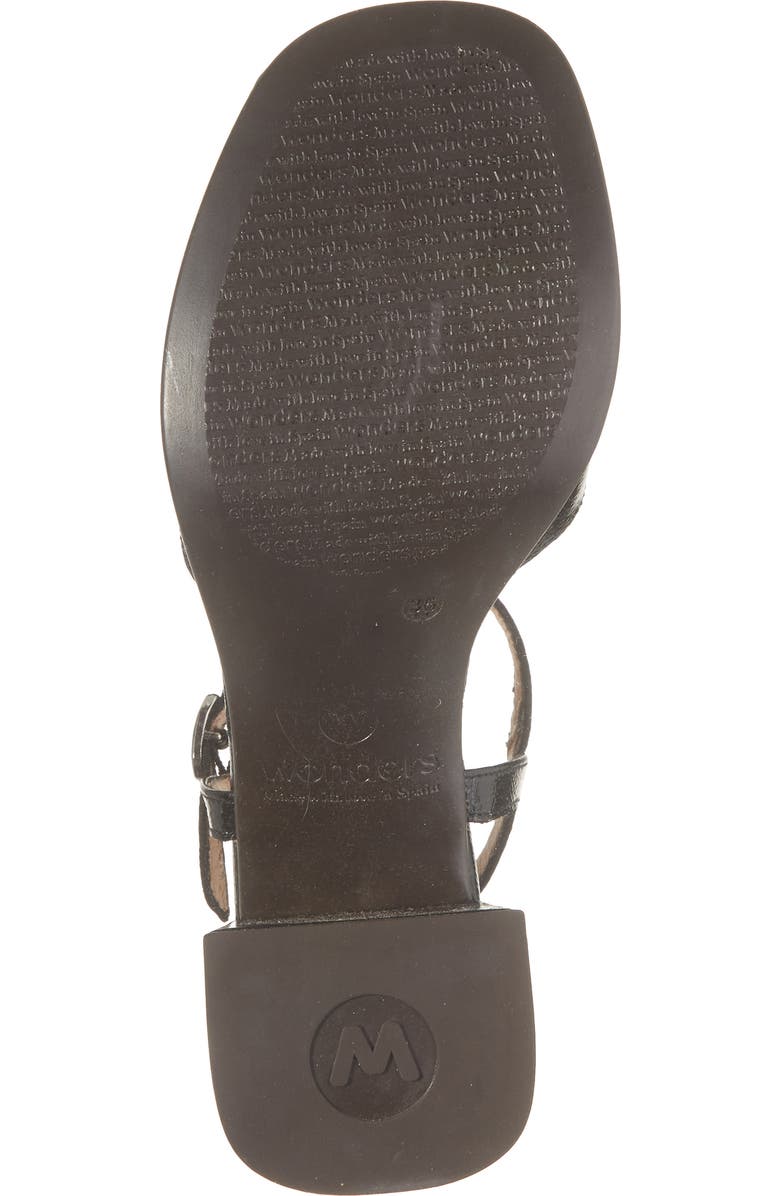 Wonders Ankle Strap Platform Sandal, Alternate, color, Lack Black