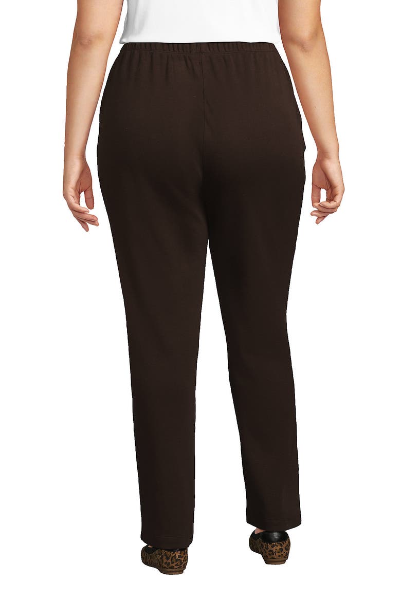 Plus Size Sport Knit High Rise Pants, Alternate, color, Rich Coffee