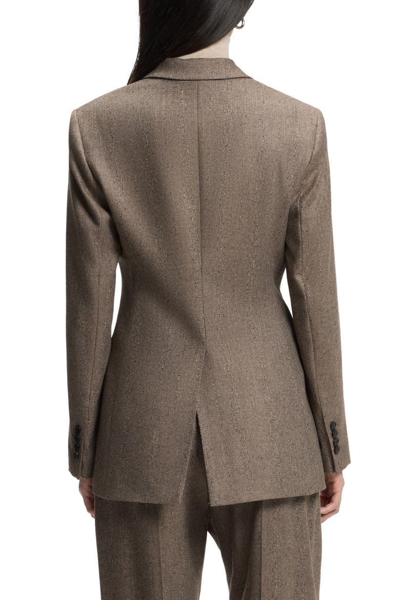 Jonahsa Slim Fit Peak Lapel Blazer, Alternate, color, BEIGE MELANGE STRIPE